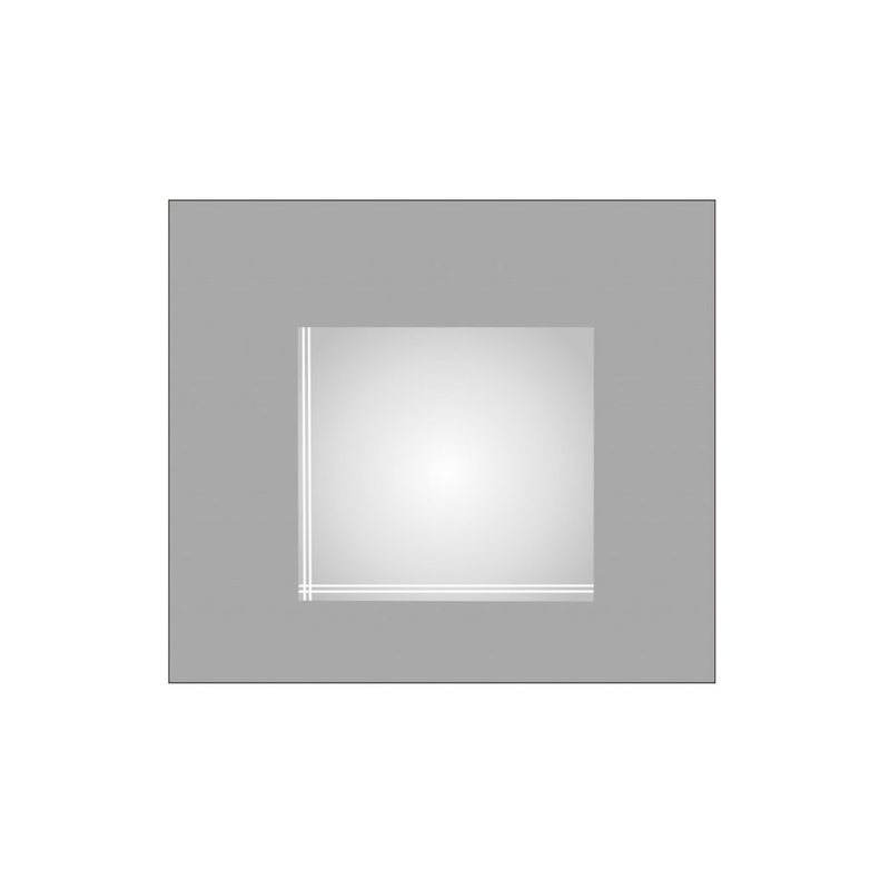 Inter ceramic mirror with double line design r41 50x40cm, , medium-null