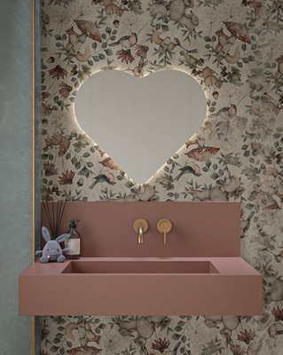 Heart mirror 65x55cm