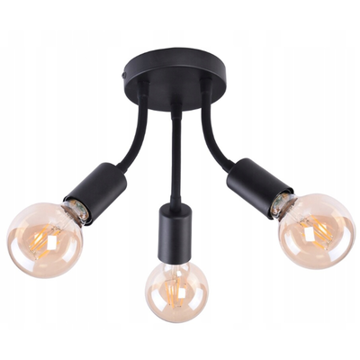 Almus ceiling lamp 3xe27 black, , medium
