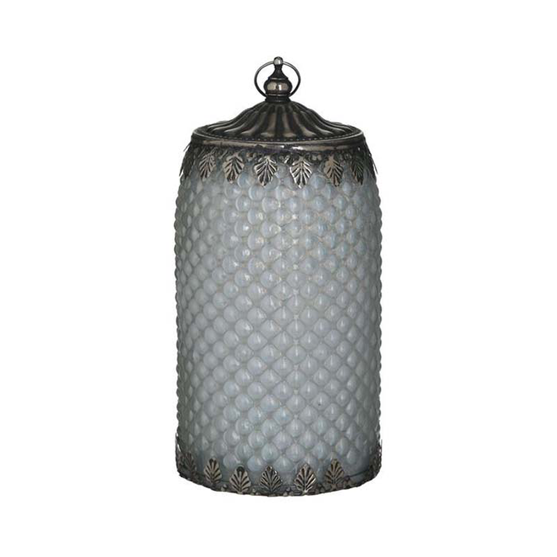 Latern ant.white/silver diameter 10cm x height 20cm, , medium image number null