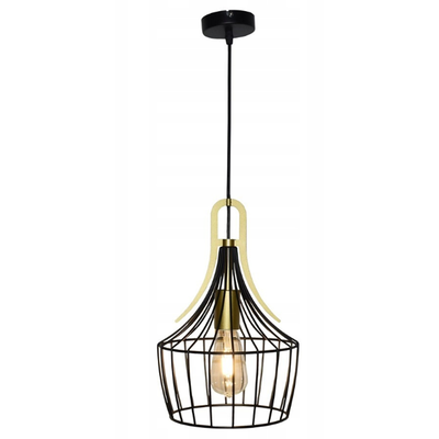 Parov pendant lighting metal single light black with gold, , medium