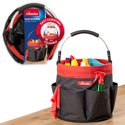 Vileda cleaning caddy fordable - black/red, , medium
