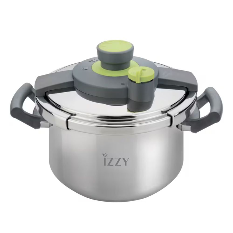 Izzy natura χύτρα ταχύτητας 6l από ανοξείδωτο ατσάλι με δώρο καλάθι ατμού & βιβλίο συνταγών, , medium-null