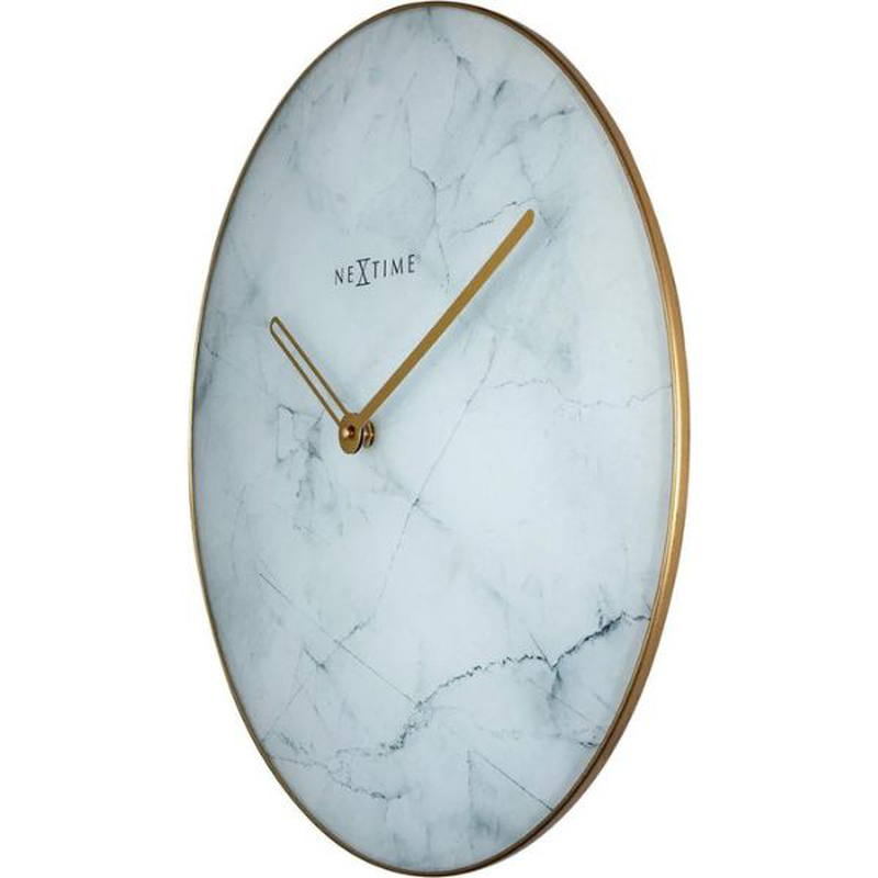 Nextime wall clock 40 cm, glass/metal, 'marble', , medium image number null