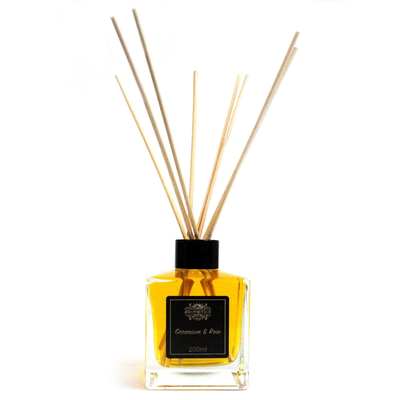 Aw gifts, 200ml geranium & rose essential oil reed diffuser, , medium