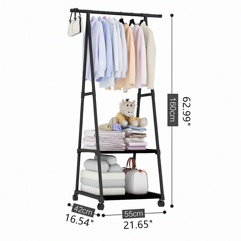 Product image: Κρεμάστρα ρούχων με τροχούς triangle clothes rack-null