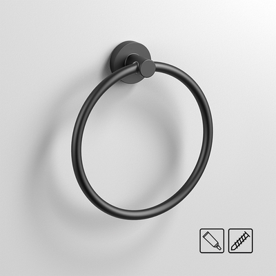 Astral towel ring, Black, medium