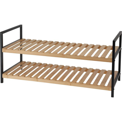 Storage solutions bamboo shoe rack 2 tiers, , medium