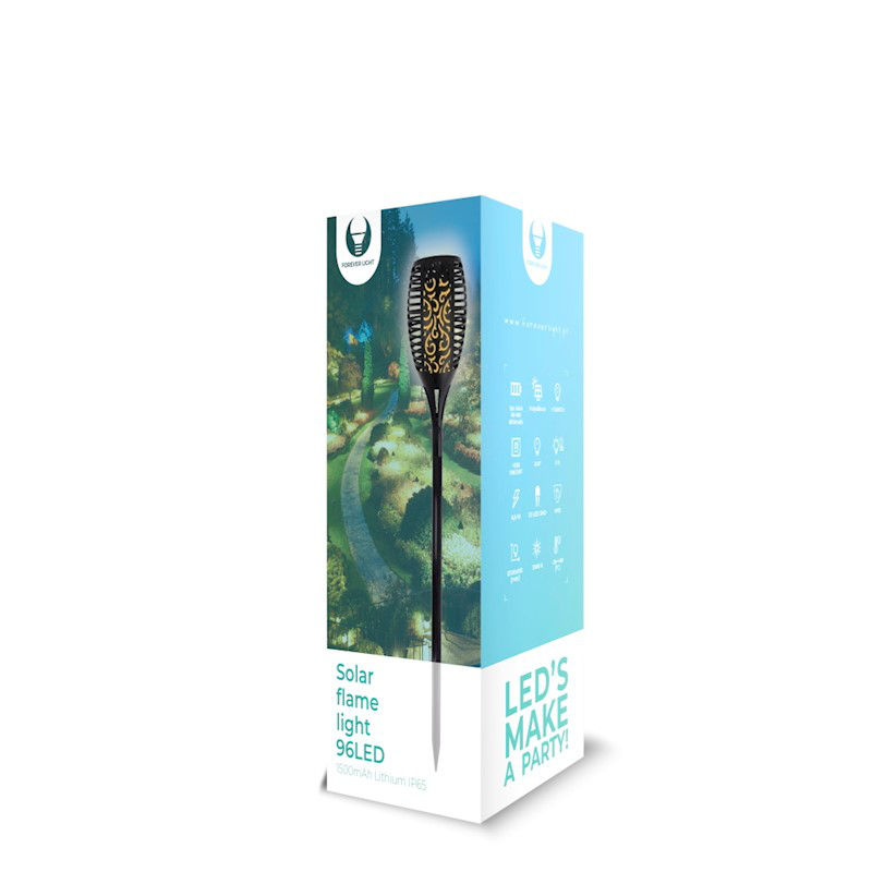 Product image: Solar flame light 96led 1500mAh li ip65, , medium-null