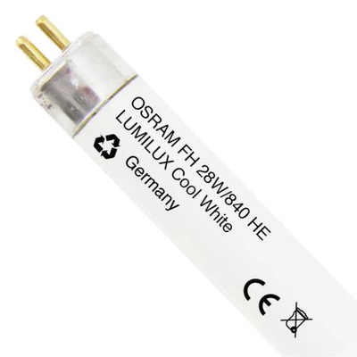 Osram fluorescent 28w t5 glass tube g5 lamp 2800lm 4000k 360° l1150mm