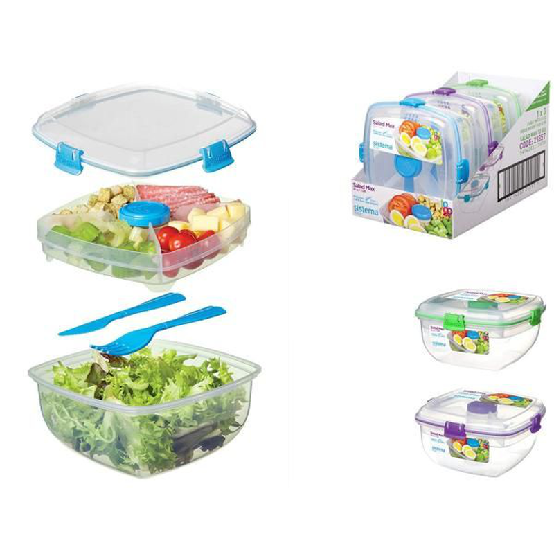 Sistema to go salad max 1.3l + μαχαιροπηρουνα - διαφορα χρωματα, , medium image number null