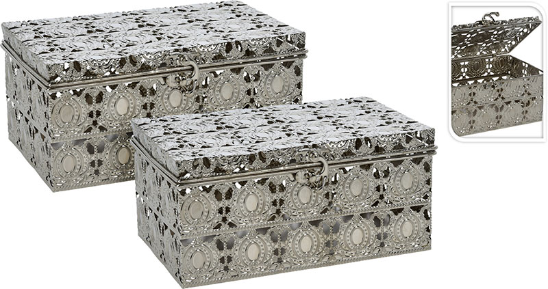 Metal boxes - set of 2, , medium image number null