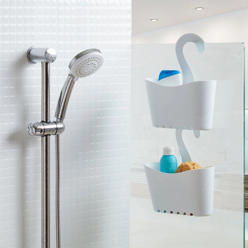 Tatay standard multi-purpose shower caddy with hanger white, , medium-null