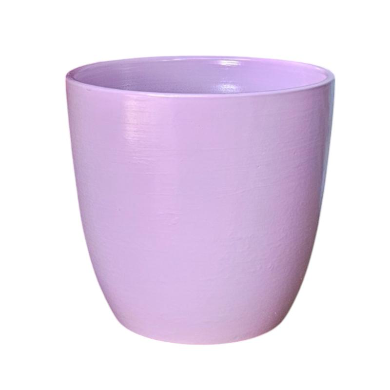 Γυαλιστη κεραμικη γλαστρα 7x7x6cm - λιλα, , medium-null