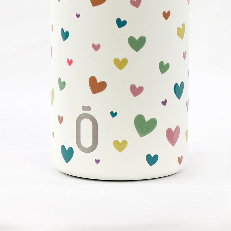 Thermal bottle hearts confetti 600ml, , medium image number null