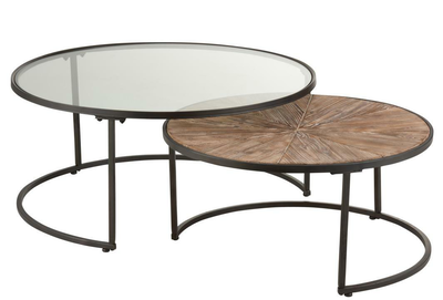Coffee table round set of 2, , medium