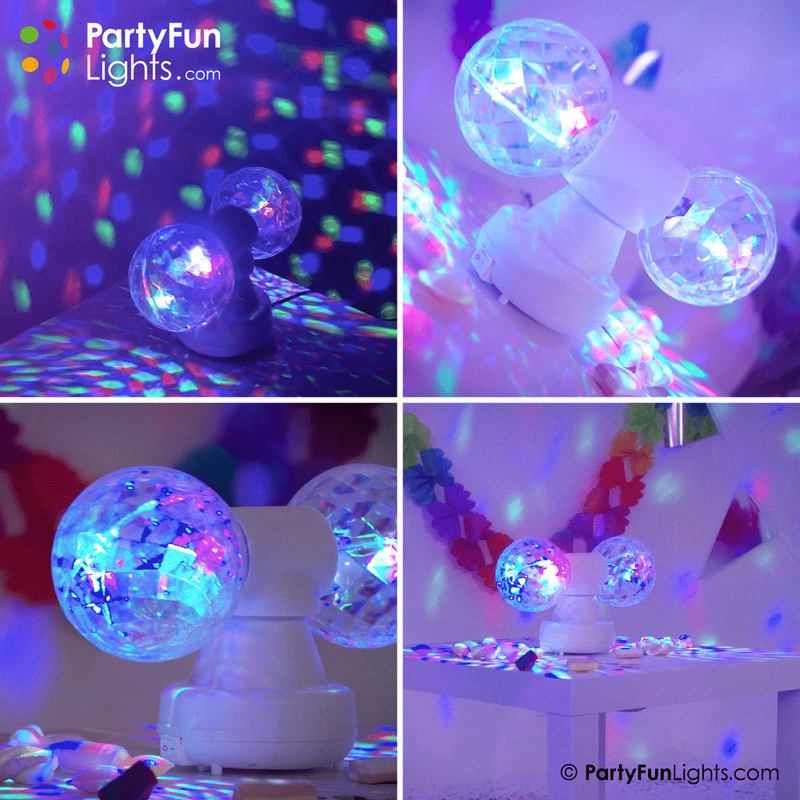 Double rotating multi color party light adapter incl., , medium-null