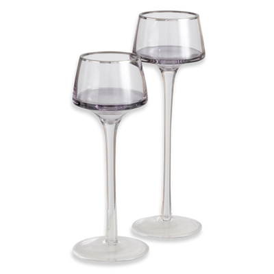 Bl glass windlight smola 20cm  2pcs set, , medium