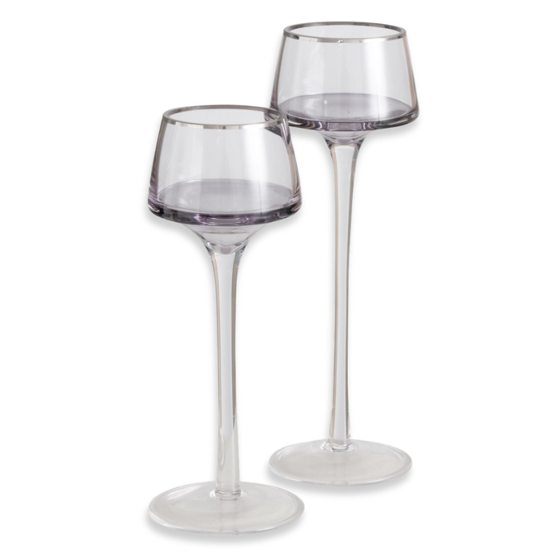 Bl glass windlight smola 20cm  2pcs set, , medium-null