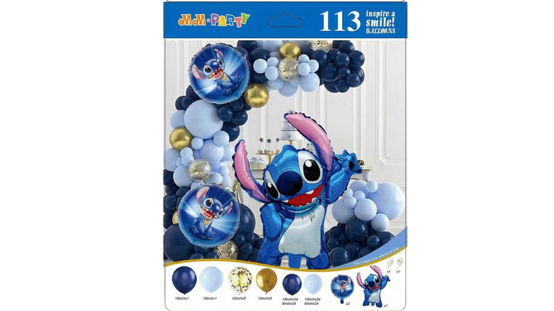 Stitch balloon decoration set – 113 pcs, , medium-null