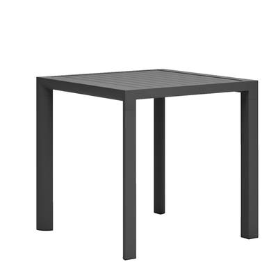 L.h garden aluminum table 77x77x75cm dark gray, , medium
