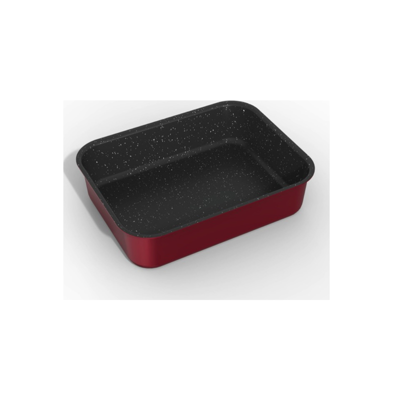 Keystone rectangular oven pan  inductive electra granite 35cm-null