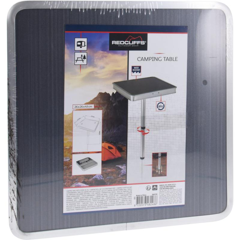 Camping table 26x26x43cm - grey, , medium-null