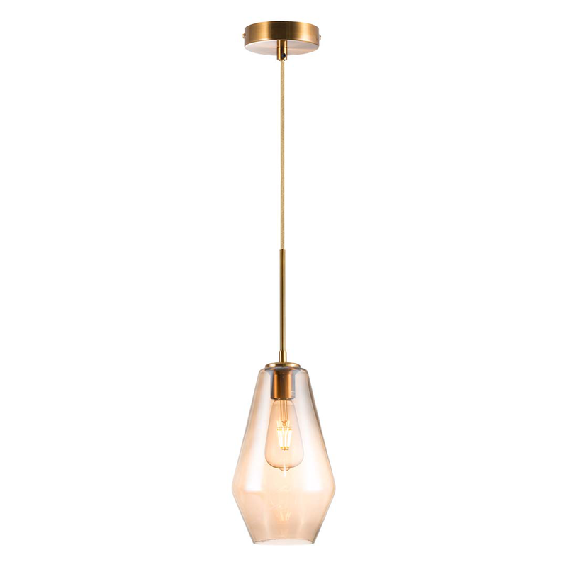 Product image: Sunlight 'aidan' 1xe27 (max.40w) φωτιστικο κρεμαστο μπρουζαν+γυαλι ø170xh1200mm, , medium-null