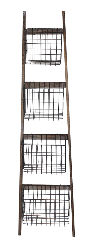 Superliving stand with 4 metal basket 42.5x45xh163cm, , medium-null
