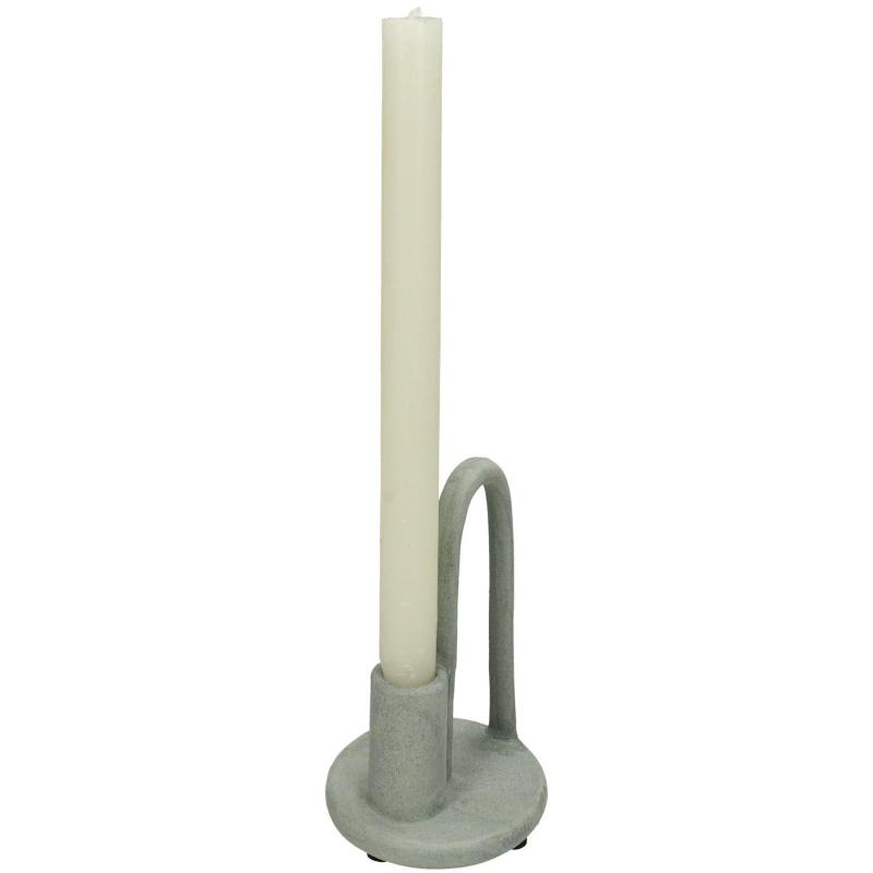 Candle holder fine earthenware ceramic 9x9x10.5cm - blue, , medium image number null