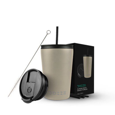 Almond beige dozze seeker tumbler - 355ml, Almond Beige, medium