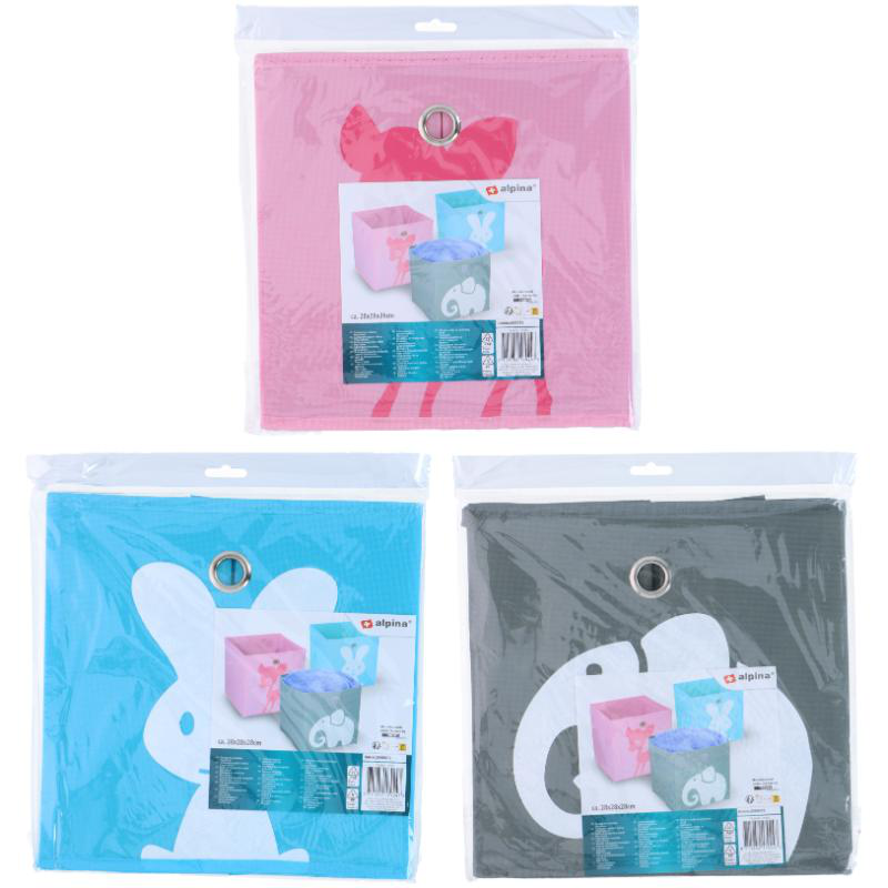 Interne alpina cube box for kids 28x28x28cm - assorted colors, , medium image number null