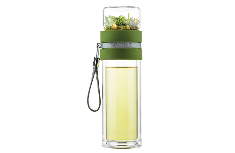 Style de vie t-bottle & tea cup in forest green colour, , medium image number null