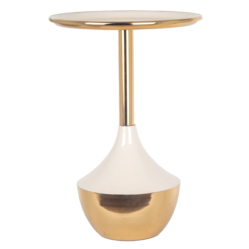 White with gold metal table, , medium image number null