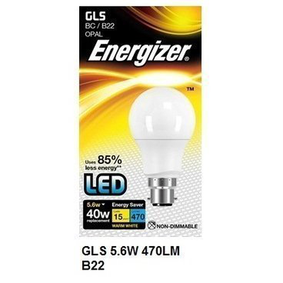 S8857 led gls 5.6w 470lm b22 warm white, , medium
