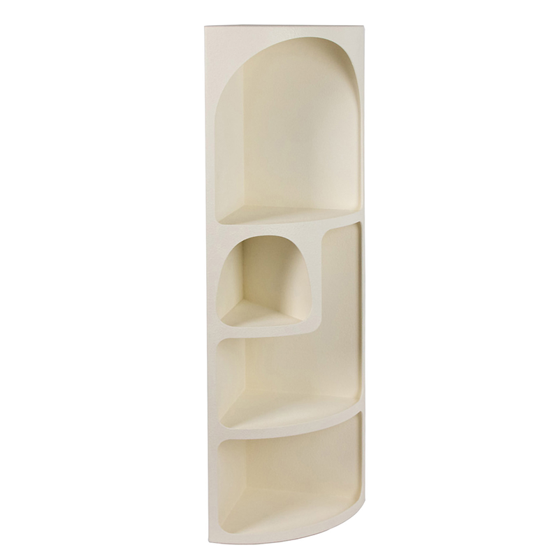 Wooden corner shelf in white, , medium image number null