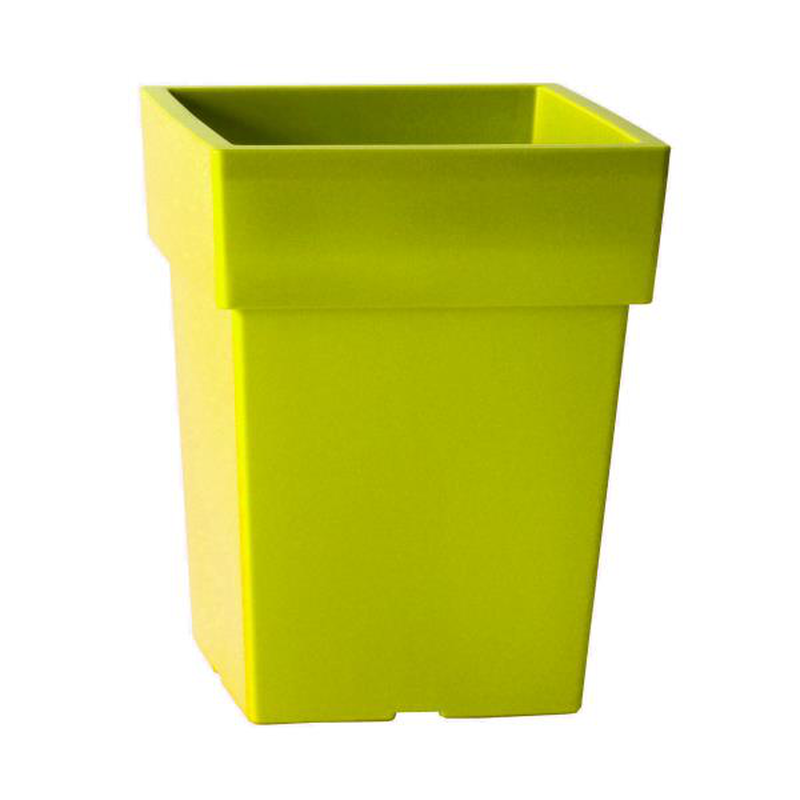 Viomes linea γλαστρα χαμηλη τετραγωνη 33x33x42cm 30ltr κιτρινοπρασινο, , medium image number null