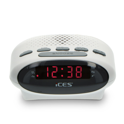 Ices icr-210 pll fm clock radio white, , medium