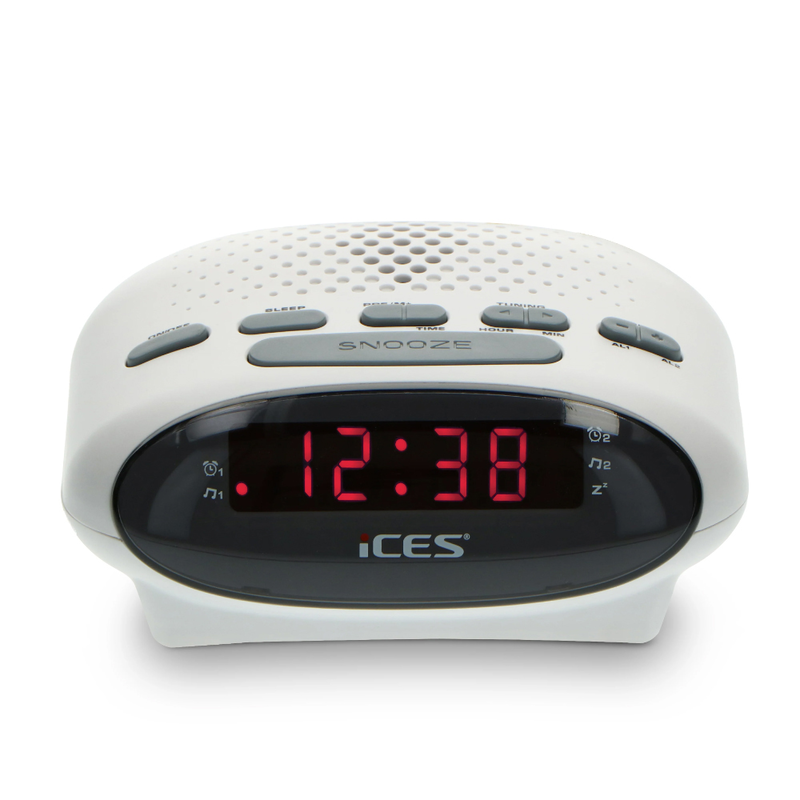 Product image: Ices icr-210 pll fm clock radio white, , medium-null