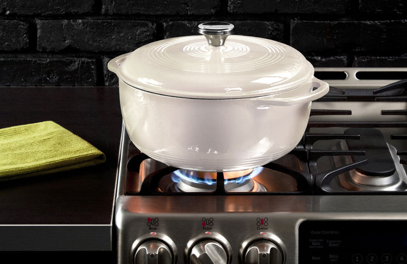 Lodge dutch oven oyster white with loop handles (5,68lt), , medium image number null