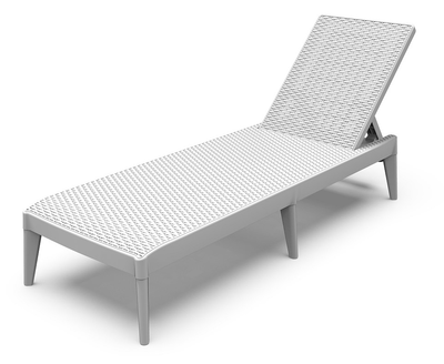 Toomax numana sunlounger white 60x186xh29cm, , medium