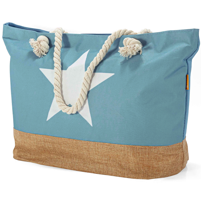 Product image: Τσάντα θαλάσσης benzi σιέλ-μπεζ bz5796, , medium-null