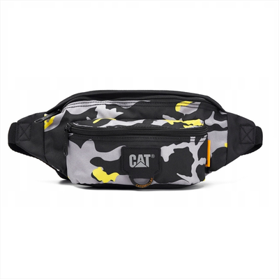 Cat raymond waist bag 84062-634 camo black / grey / yellow, Camo black, medium