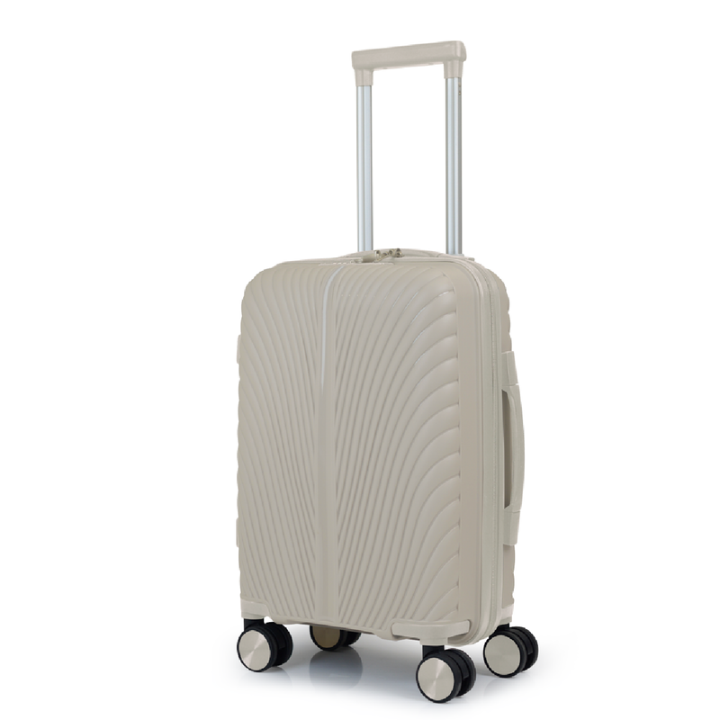 Aerocase - peacock, small cabin size (4 removable wheel) 52cm/18in luggage, 8kg suitcase, black-null