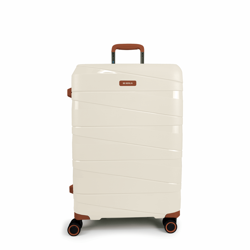 Bg berlin - ted large size (4 wheel) 76cm/28in luggage, 20-23kg suitcase, beige/camel-null