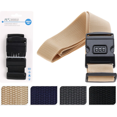 Suitcase belt with lock 180x5cm - assorted colors, , medium