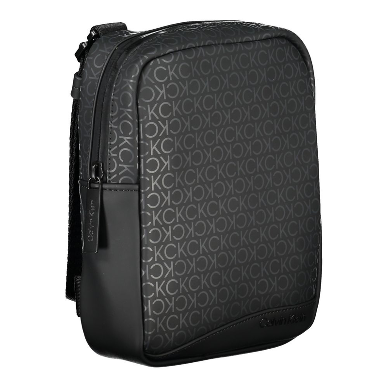 Black polyester men shoulder bag-null