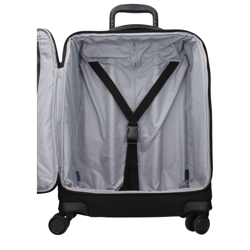 Black fabric luggage and travel-null