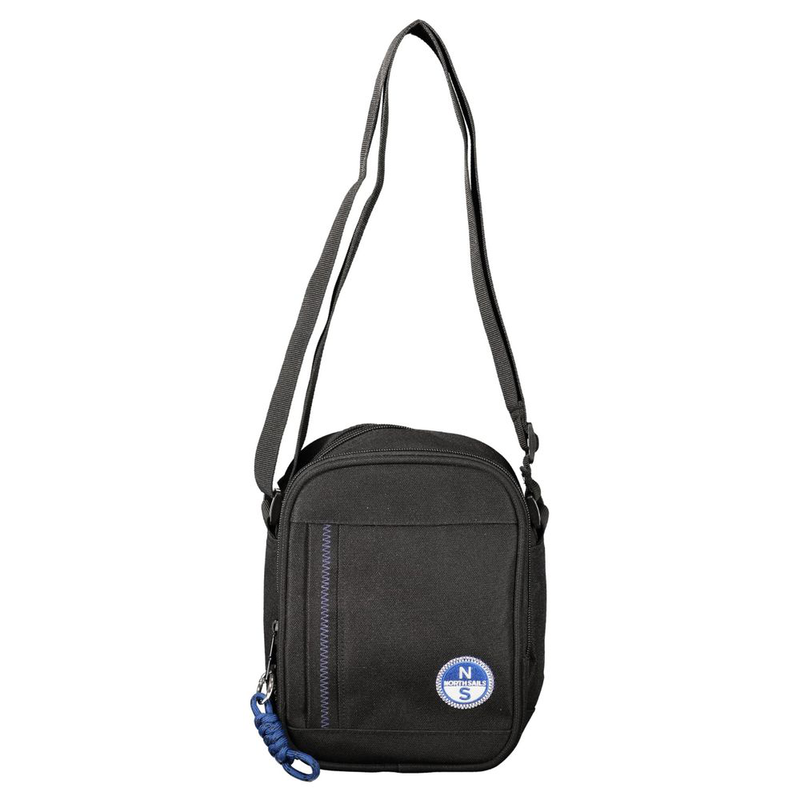 Black polyester men's shoulder bag-null