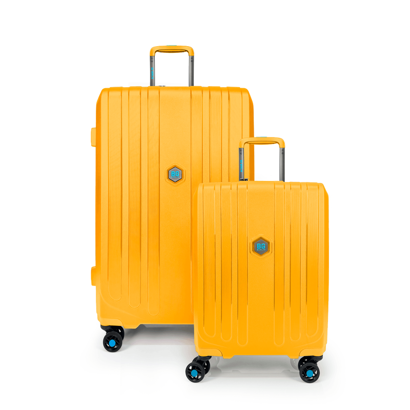 Bg berlin - neo enduro, buy 1 get 1 free promo, set of 2 luggages, mustard-null